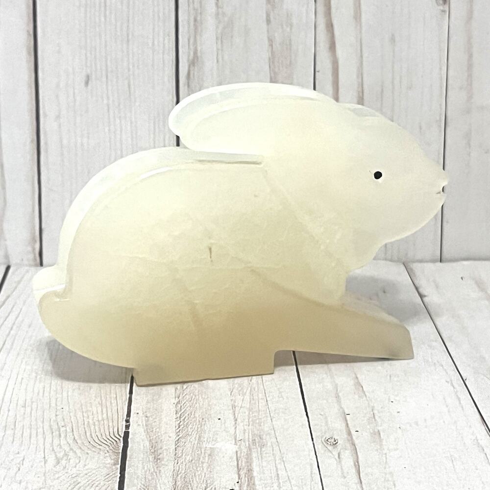 Vintage Art Deco Style Frosted Rabbit Bunny Bookend/Napkin Holder Figurine